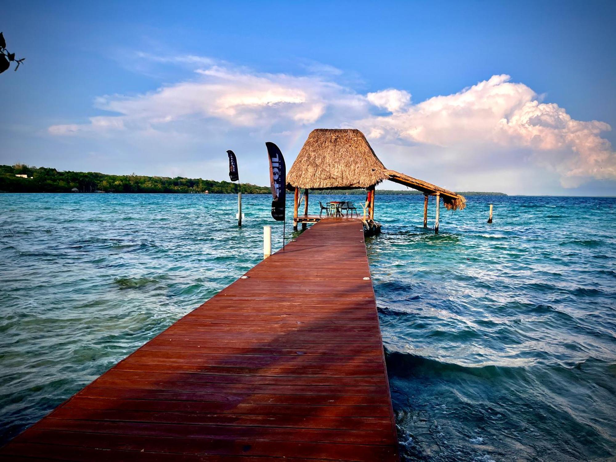 Cabana Con Muelle Privado En La Laguna De Bacalar Kültér fotó