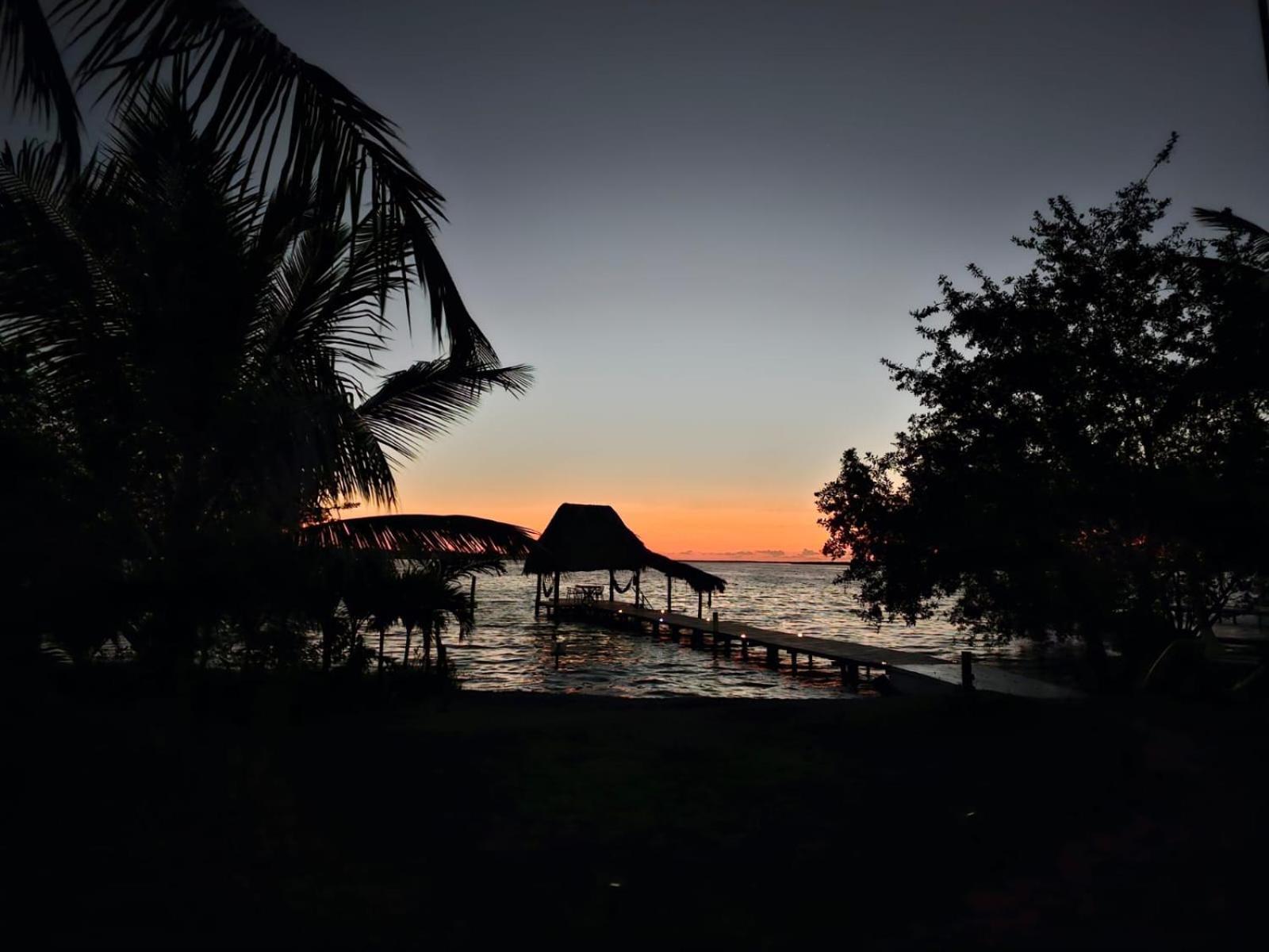 Cabana Con Muelle Privado En La Laguna De Bacalar Kültér fotó