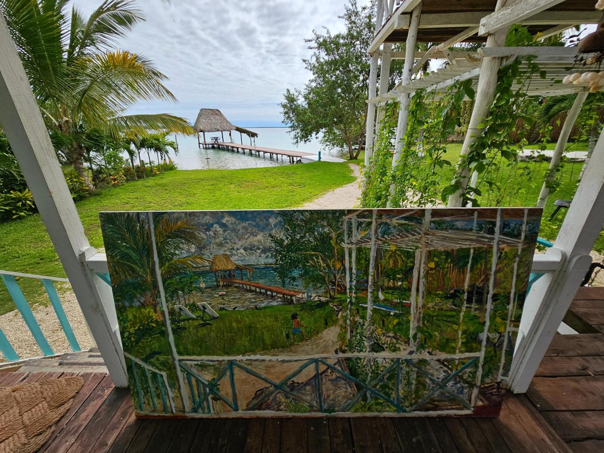 Cabana Con Muelle Privado En La Laguna De Bacalar Kültér fotó