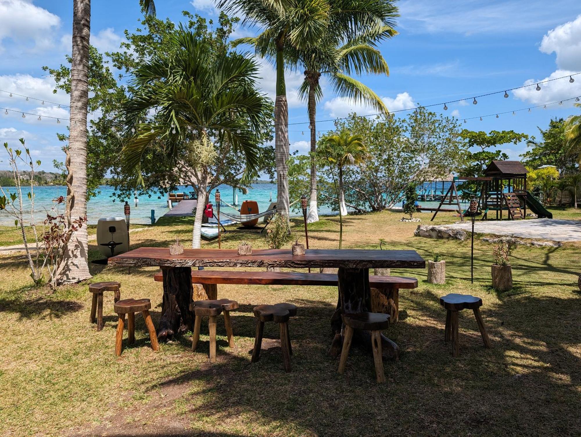 Cabana Con Muelle Privado En La Laguna De Bacalar Kültér fotó